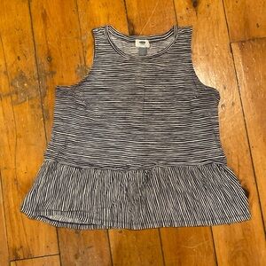 Old Navy striped peplum top